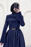 Drape Şal Detaylı Parçalı Elbise -Laci-Elbise-118-10060-R03