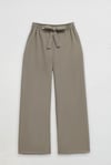 Duble Kumaş Beli Kuşaklı Bol Paça Pantolon -Vizon-Bol Paça Pantolon-400-156-R23