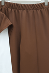 Düğme Detaylı Çift Bağcıklı Yelek Pantolon Double Krep Takım -Taba-Takım-349-8065-R12