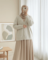 Düğmeli Salaş Triko Hırka -Taş-Hırka-357-6232-R43