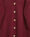 Düğmeli Selanik Uzun Hırka -Bordo-Hırka-253-13124-R04