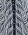 Düğmeli Zebra Desen Sakallı Triko Hırka -Laci-Hırka-280-3286-R03