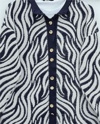 Düğmeli Zebra Desen Sakallı Triko Hırka -Laci-Hırka-280-3286-R03