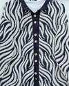 Hırka-Düğmeli Zebra Desen Sakallı Triko Hırka -Laci-280-3286-R03