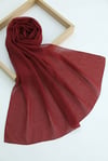 Düz Coton Şal -Bordo
