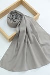 Düz Coton Şal -Gümüş rengi-Şal-201-10108-R47