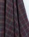 Ekose Desenli Beli Lastikli 360 Derece Etek -K. Bordo-Etek-207-1594-R52