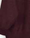 Eteği Dantel Detaylı Triko Kazak -Bordo-Kazak-357-4514-R04
