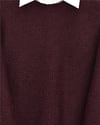 Eteği Dantel Detaylı Triko Kazak -Bordo-Kazak-357-4514-R04