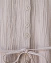 Eteği Fırfırlı Düğmeli Beli Bağcıklı Etekli Takım -Vizon-Takım-223-3058-R23