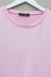 Eteği Kalp Detaylı Yırtmaçlı Salaş Penye Tunik -Pembe-Tunik-253-13074-R20