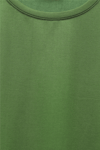 Eteği Kalp Detaylı Yırtmaçlı Salaş Penye Tunik -Yeşil-Tunik-253-13074-R35