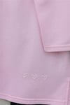 Eteği Kalp Detaylı Yırtmaçlı Salaş Penye Tunik -Pembe-Tunik-253-13074-R20