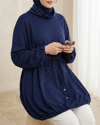 Eteği Lastikli Beli Bağcıklı Yarım Boğazlı Oysho Sweat -Laci-Sweatshirt-307-0026-R03