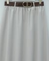 Etek Ucu Dikiş Detaylı Beli Lastikli Astarlı İthal Soft Gabardin Etek -Taş-Etek-356-4465-R43