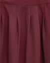 Fermuarlı Cepli Pliseli Krep Etek -Bordo-Etek-386-62120-R04