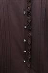 Fırfır Detaylı Kolu Bağcıklı Taş Düğmeli Cupra Tunik -Mürdüm-Tunik-307-0093-R09