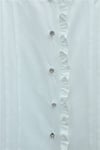 Fırfır Detaylı Kolu Bağcıklı Taş Düğmeli Cupra Tunik -Ekru-Tunik-307-0093-R07