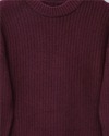 Fitilli Uzun Triko Kazak -Bordo-Kazak-295-1320-R04