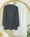 Fitilli Uzun Triko Kazak -Füme-Kazak-295-1320-R18