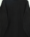 Fitilli Yırtmaçlı Yumoş Triko Tunik -Siyah-Kazak-295-6026-R01