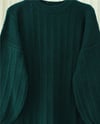 Fitilli Yırtmaçlı Yumoş Triko Tunik -Zümrüt-Kazak-295-6026-R17