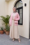 Fiyonk Desenli Ajurlu Triko Hırka   -Pembe