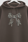 Fiyonk Detaylı Kapşonlu Penye Sweat  -Kahve-Sweatshirt-349-5286-R15