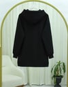 Fiyonk Detaylı Kapşonlu Penye Sweat -Siyah-Sweatshirt-349-5286-R01