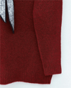 Fularlı Yumoş Triko Kazak  -Bordo-Kazak-109-0944-R04