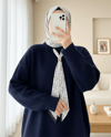 Fularlı Yumoş Triko Kazak -Laci-Kazak-109-0944-R03