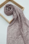 Geleneksel Floral Desenli Coton Şal -Açık Lila-Şal-201-10123-R53