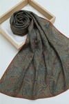 Geleneksel Floral Desenli Coton Şal -Taba-Şal-201-10123-R12