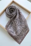 Geleneksel Floral Desenli Coton Şal -Vizon-Şal-201-10123-R23