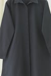 Gizli Düğmeli Oval Kesim Uzun Gömlek -Siyah-Gömlek-349-5071-R01
