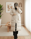 معطف قابل للنفخ مملوء بالألياف مخفي - حجري-Kaban-192-1050-R43