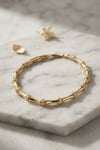 Gold Renk Bambu Model Zirkon Taşlı Kadın Bileklik