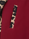 Gömlek Yaka Boydan Fermuarlı Pantolonlu Takım  -Bordo-Takım-349-6075-R04