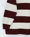 Gömlek Yaka Düğmeli Kalp Nakışlı Triko Tunik -Bordo-Kazak-109-9784-R04