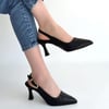 Hies Siyah Cilt Topuklu Ayakkabı