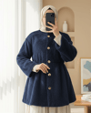 İçi Astarlı Beli Büzgülü Kürklü Ceket -Laci-Ceket-398-99009-R03