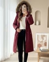 İçi Pelüş Çıkma Ķapşonlu Bondig Mont -Bordo-Mont-148-2161-R04