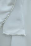 İnci Detaylı Çıkarılabilir Pelerinli İspanyol Kol Astarlı Krep Abaya Elbise  -Beyaz-Elbise-386-6280-R02