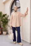 İspanyol Paça Bağcık Detaylı Kot Pantolon -Lacivert-Kot Pantolon-136-0839-R03