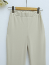 İspanyol Paça Pantolonlar-İthal Kumaş İspanyol Paça Pantolon -Bej-400-1154-R56