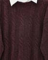 Kabartma Desenli Yumoş Triko Kazak -Bordo-Kazak-109-0943-R04
