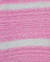 Kalın Çizgi Desenli Örme Triko Kazak -Pembe-Kazak-385-3559-R20