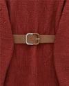 Kalın Kemerli Buklet Kazak  -Bordo-Kazak-253-13129-R04