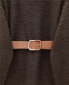 Kalın Kemerli Buklet Kazak  -Kahve-Kazak-253-13129-R15