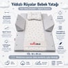 KaliteMall Yıldızlı Rüyalar Bebek Reflü Yatağı  - Gri Yıldızlı-Koruyucu Tekstil-KM-15330-R11